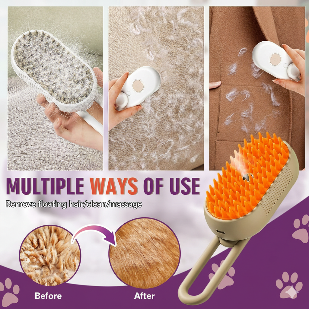 3 In 1 Pet Brush