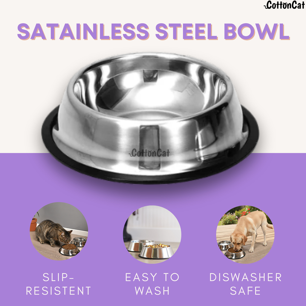 CottonCat Stainless Steel Cat Bowl