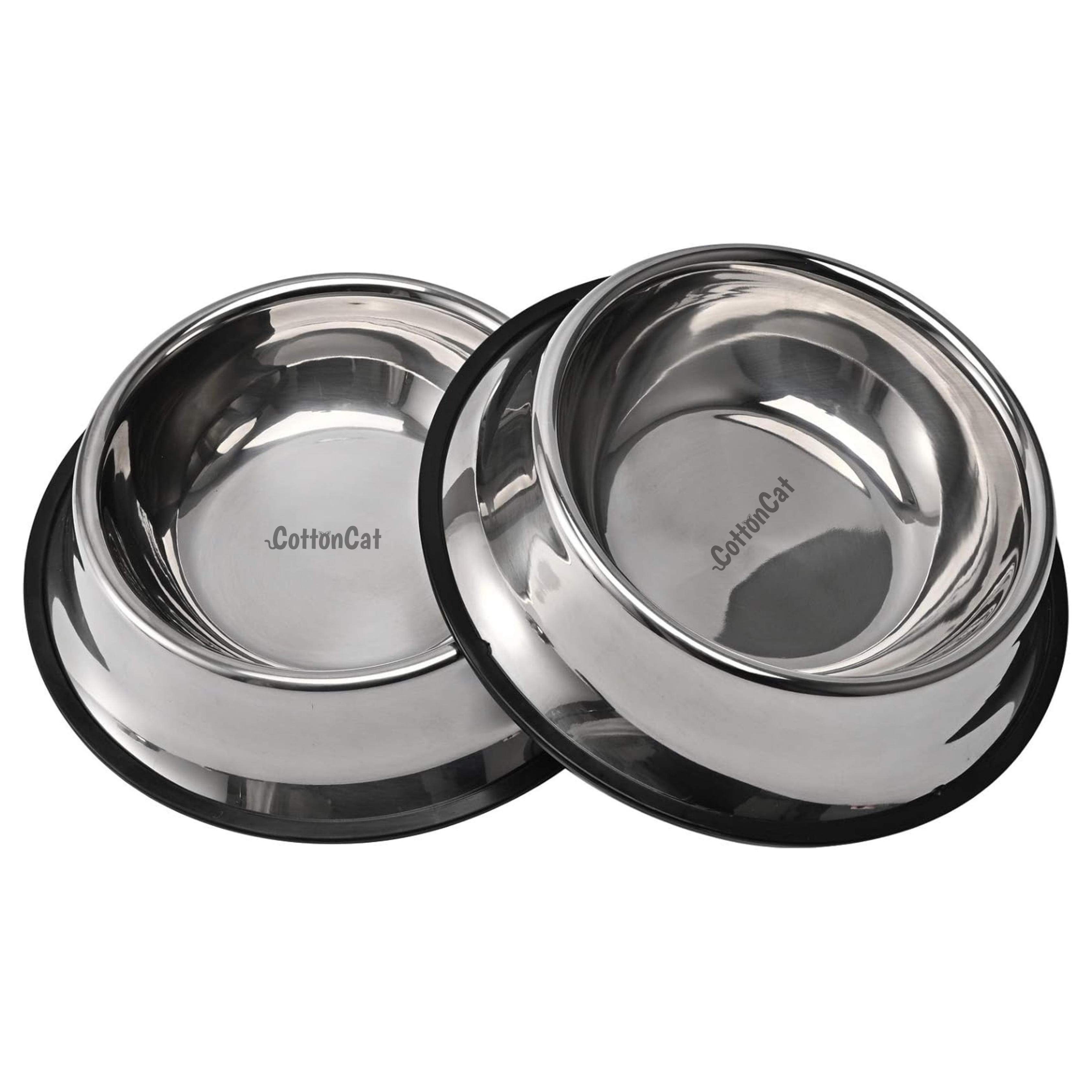 CottonCat Stainless Steel Cat Bowl Pack Of 2
